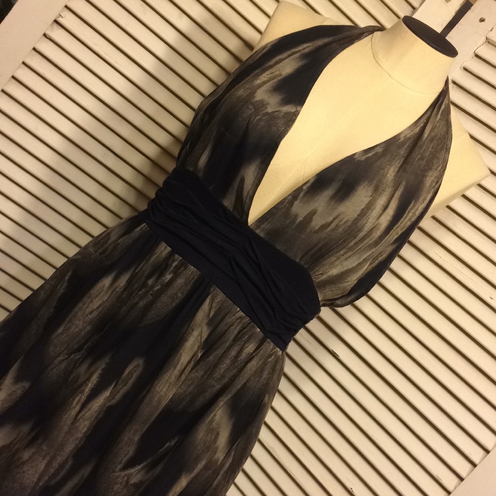 Summer halter dress beach coverup Taupe - Picture 2 of 7